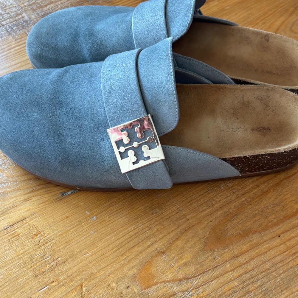 Tory Burch Suede Slip-On Mellow Mules - Picture 4 of 5